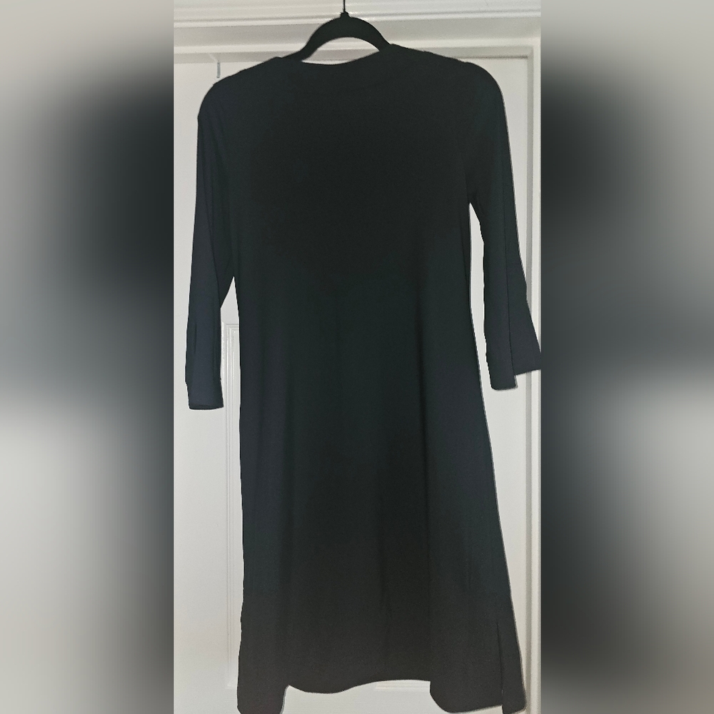 Jude Connally Megan Classic Black Lightweight Judecloth Cloth Dress V Neck - Picture 6 of 8